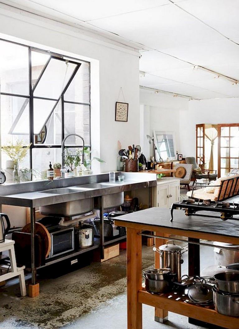 Minimalist Industrial Kitchen Look for Living room