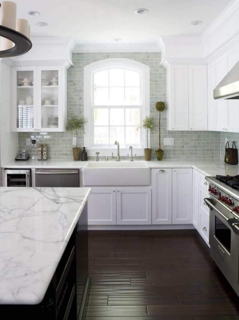 70+ Stunning White Cabinets Kitchen Backsplash Decor Ideas - Page 29 of 72