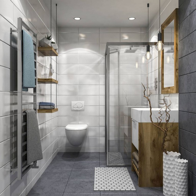 110+ Gorgeous Modern Farmhouse Bathroom Design Ideas and Remodel