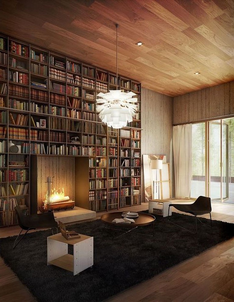 38+ The Top Home Library Design Ideas With Rustic Style - Page 23 of 40