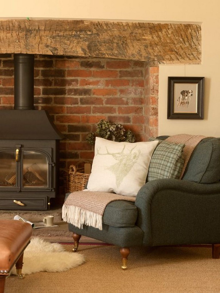 48+ Marvelous Country Living Room Design Ideas With Fireplace Mantle